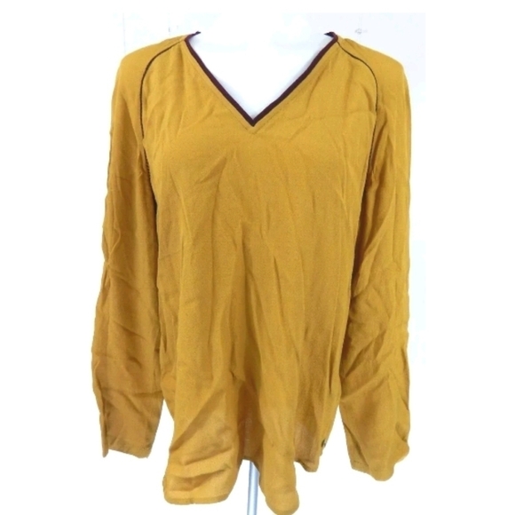 Scotch & Soda Golden V-Neck Blouse - Picture 1 of 4